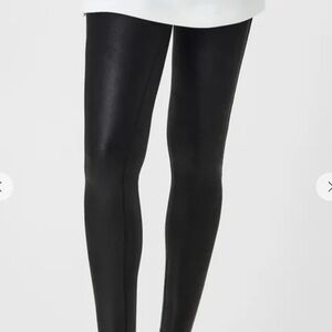 Spanx faux leather leggings, large